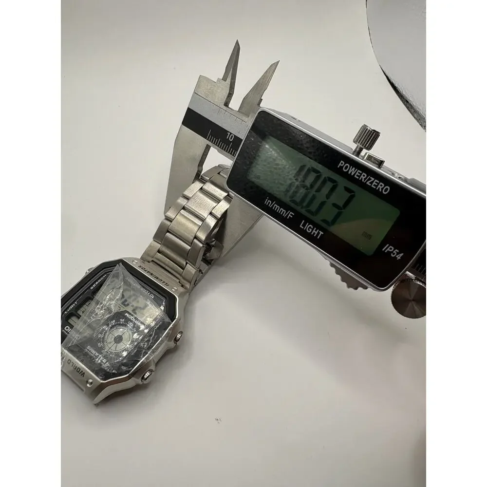Casio Digital Illuminator Watch Silver and Black AE1200WHD-1A